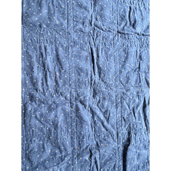 Vintage Handmade LESLIE BECK Nautical Sailboats And Stars Cotton Quilt - Picture 7 of 8
